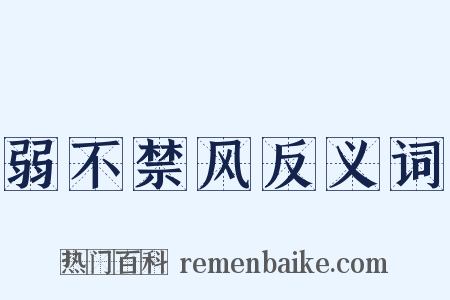 弱不禁风反义词是什么意思的图片